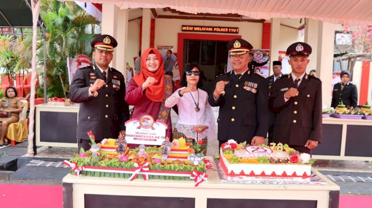 Tarian dan Atraksi Meriahkan Puncak Hari Bhayangkara ke-78 Tingkat Polres TTU