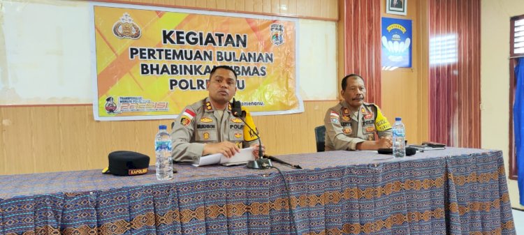 Evaluasi dan Penguatan Tugas Bhabinkamtibmas : Kapolres TTU Instruksikan Pemetaan Wilayah Rawan Kamtibmas