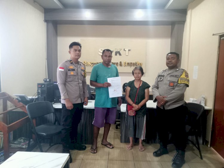 Dinginkan Suasana, Bhabinkamtibmas Kefa Tengah Satukan Kembali Kakak-Adik yang Berselisih