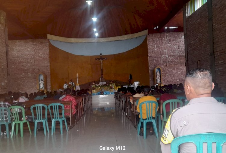 Polres TTU Perkuat Kepercayaan Masyarakat Melalui Pelayanan Pengamanan Ibadah Minggu