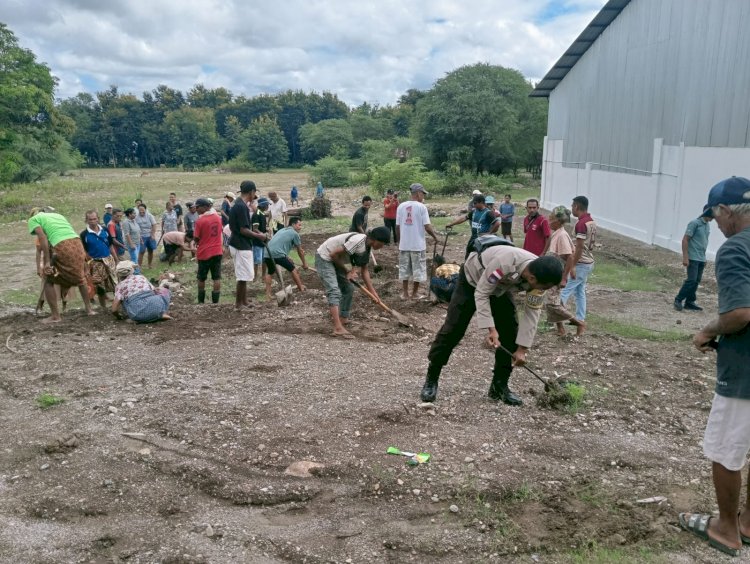 Gotong Royong TNI-Polri dan Warga, Gedung Koperasi Desa Fatumuti Siap Diresmikan