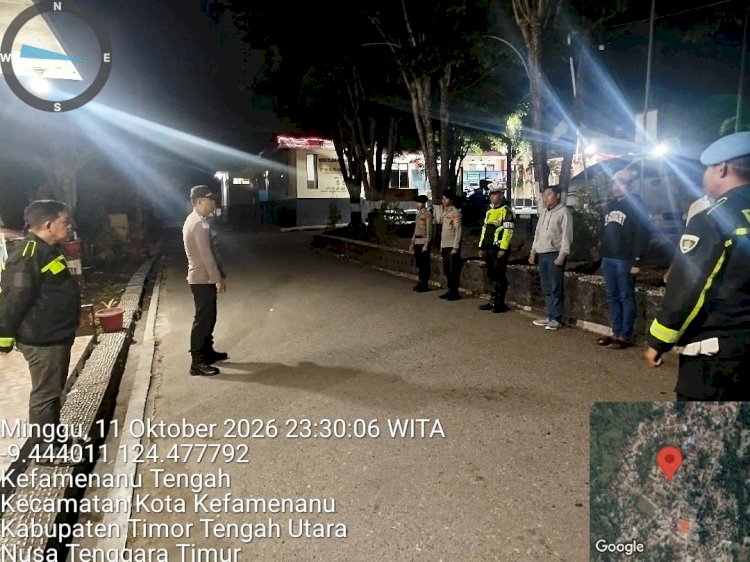 Patroli Dialogis Polres TTU, Polisi Hadir di Tengah Malam untuk Jaga Keamanan dan Cegah Gangguan Kamtibmas