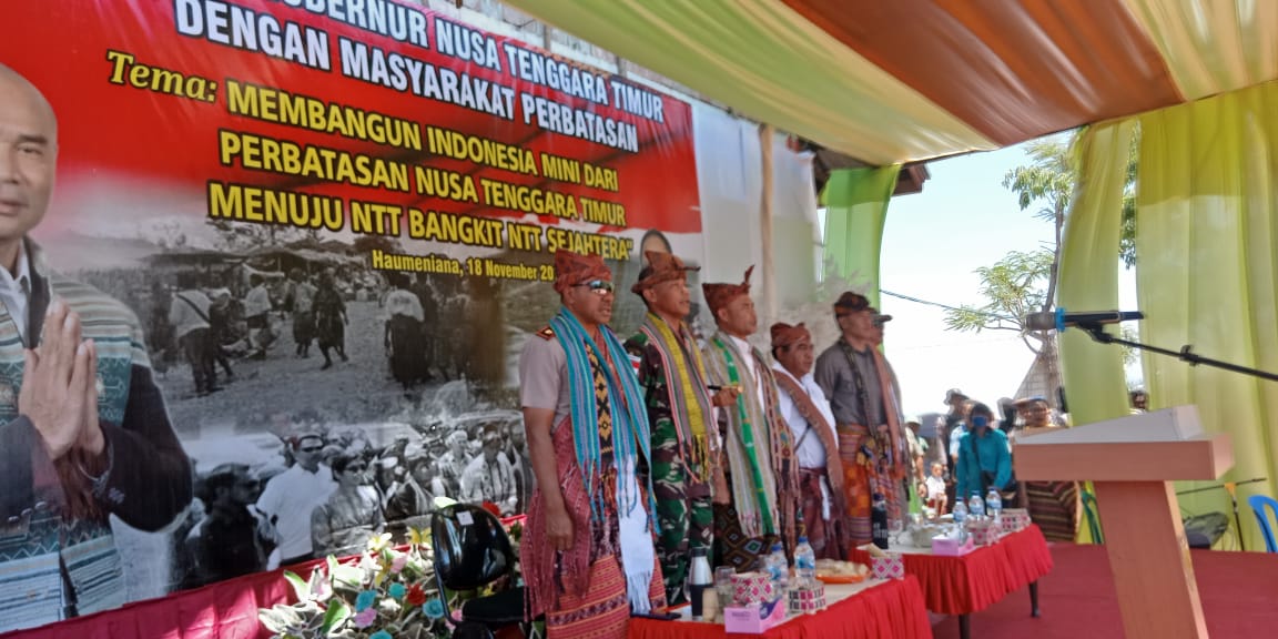 Wakapolda NTT beserta rombongan disambut oleh tutur adat Bikomi Nilulat