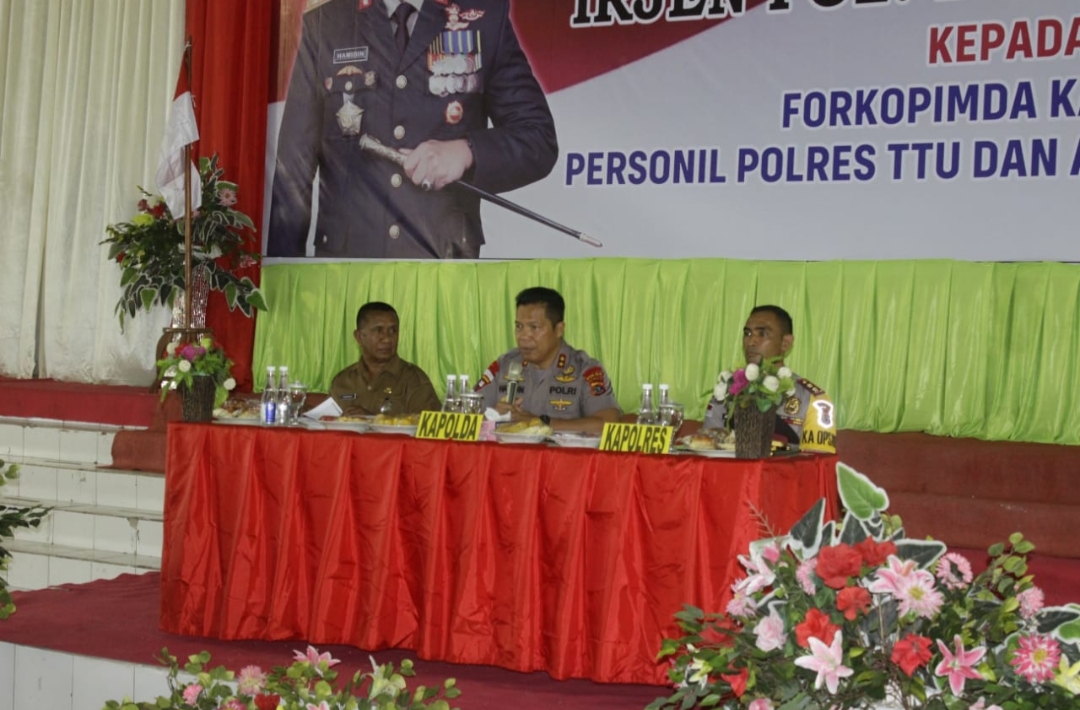 Kapolda NTT Gelar Tatap Muka Bersama Forkopimda, Personil Polres TTU dan ASN Pemda TTU